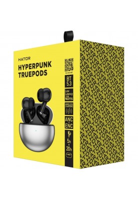 Навушники TWS HATOR Hyrerpunk Truepods Black (HTA-430)