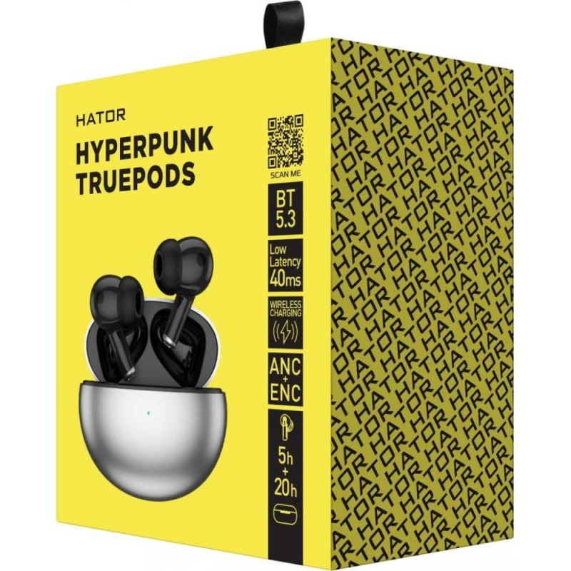 Навушники TWS HATOR Hyrerpunk Truepods Black (HTA-430)