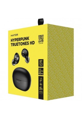 Навушники TWS HATOR Hyrerpunk Truetones HD Black (HTA-415)