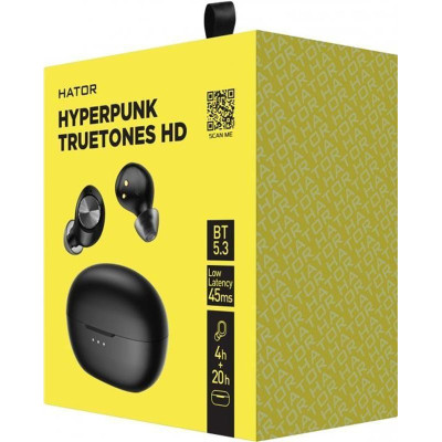 Навушники TWS HATOR Hyrerpunk Truetones HD Black (HTA-415)