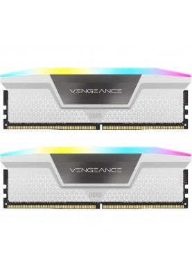 Пам'ять для настільних комп'ютерів Corsair 32 GB (2x16GB) DDR5 6000 MHz Vengeance RGB (CMH32GX5M2E6000C36W)