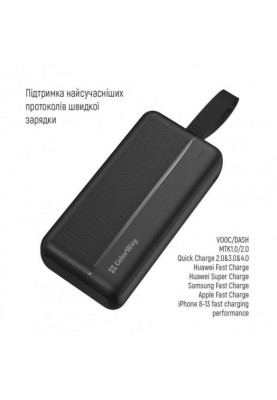 Зовнішній акумулятор (павербанк) ColorWay 30000 mAh High-power 2 Black (CW-PB300LPC2BK-PD)