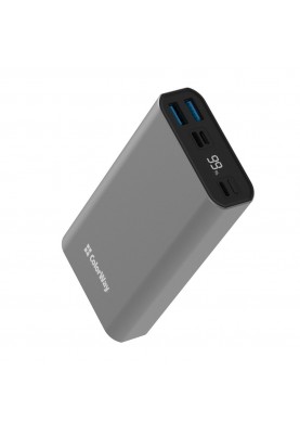 Зовнішній акумулятор (павербанк) ColorWay Power Bank 20000 mAh Full Gray (CW-PB200LPH3GR-PDD)