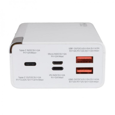 Зовнішній акумулятор (павербанк) REMAX Riji 30000mAh QC 22.5W White (RPP-257)