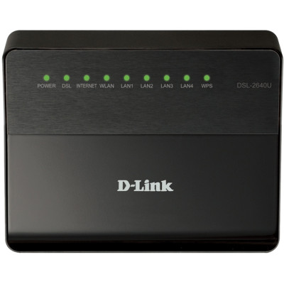 Бездротовий маршрутизатор (роутер) D-Link DSL-2640U/R1
