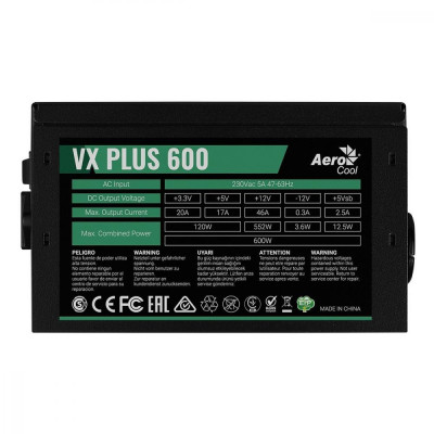 Блок живлення Aerocool VX PLUS 600 (ACPN-VS60NEY.11)