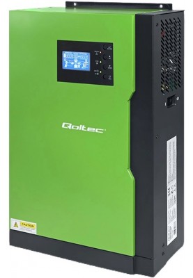 Гібридний сонячний інвертор (hybrid) Qoltec Hybrid 6KVA 3,5kW 100A 24V MPPT Sinus (53886)