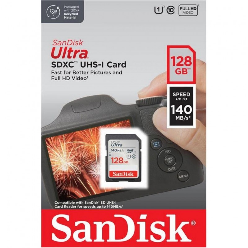 Карта пам'яті SanDisk 128 GB SDXC UHS-I U1 Ultra (SDSDUNB-128G-GN6IN)