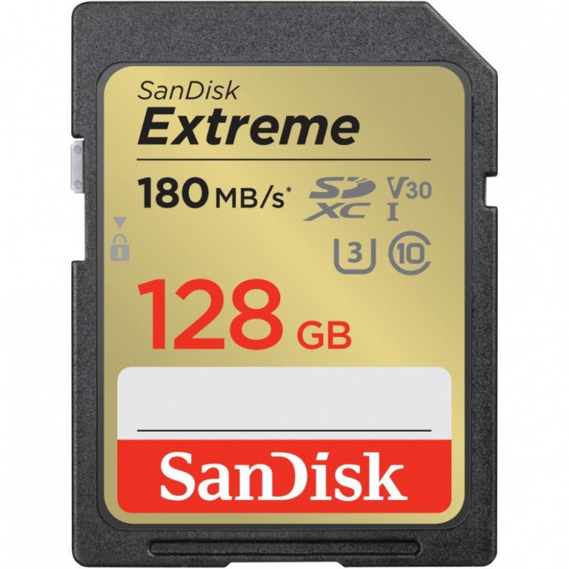 Карта пам'яті SanDisk 128 GB SDXC UHS-I U3 V30 Extreme (SDSDXVA-128G-GNCIN)