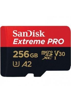 Карта пам'яті SanDisk 256 GB microSDXC UHS-I U3 Extreme Pro + SD Adapter SDSQXCD-256G-GN6MA