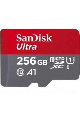 Карта пам'яті SanDisk 256 GB microSDXC UHS-I Ultra A1 + SD adapter (SDSQUAC-256G-GN6MN)