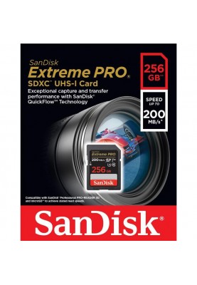 Карта пам'яті SanDisk 256 GB SDXC UHS-I U3 V30 Extreme PRO (SDSDXXD-256G-GN4IN)