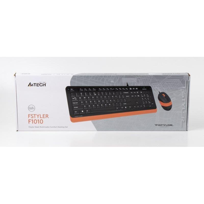 Комплект (клавіатура + миша) A4Tech Fstyler F1010 Black/Orange