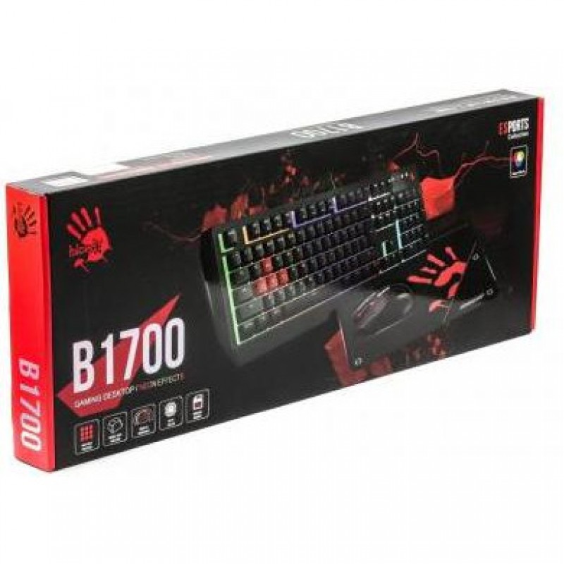 Комплект (клавіатура + миша) Bloody B1700 USB Black