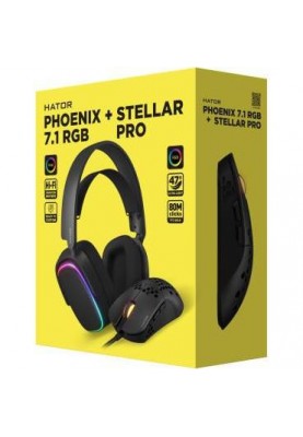 Комплект (миша, навушники) HATOR Phoenix 7.1 RGB + Stellar Pro (HTR-001)