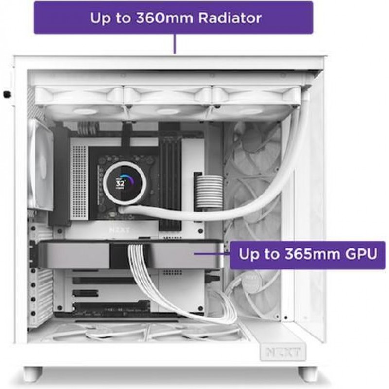 Корпус NZXT H6 Flow White (CC-H61FW-01)