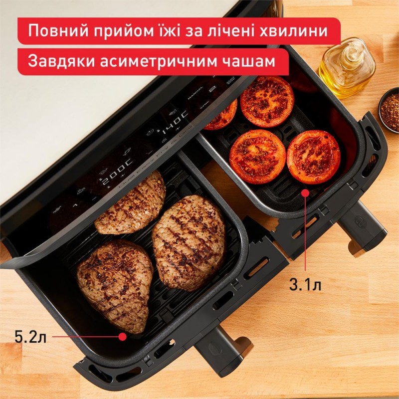 Мультипіч (аерофритюрниця) Tefal Dual Easy Fry&Grill Air Fryer EY905B10