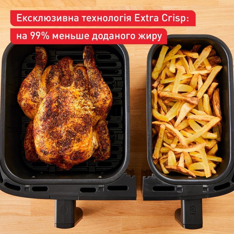 Мультипіч (аерофритюрниця) Tefal Dual Easy Fry & Grill Air Fryer EY905D10