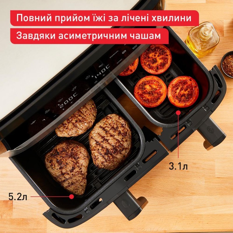 Мультипіч (аерофритюрниця) Tefal Dual Easy Fry & Grill Air Fryer EY905D10