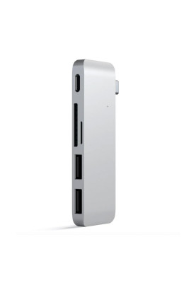 Мультипортовий адаптер Satechi Type-C USB 3.0 Pass-through Hub Silver (ST-TCUPS)