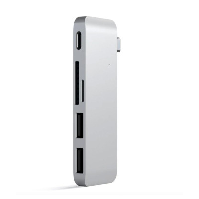 Мультипортовий адаптер Satechi Type-C USB 3.0 Pass-through Hub Silver (ST-TCUPS)