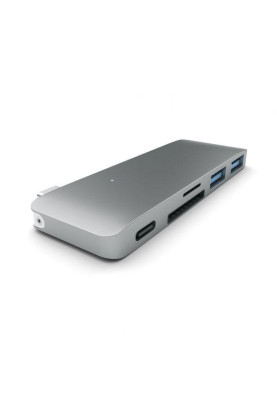 Мультипортовий адаптер Satechi Type-C USB 3.0 Pass-through Hub Space Gray (ST-TCUPM)