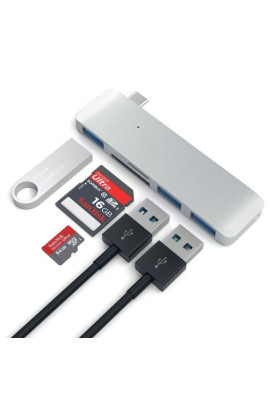 Мультипортовий адаптер Satechi Type-C USB Hub Silver (ST-TCUHS)