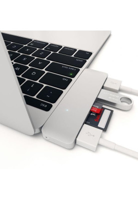 Мультипортовий адаптер Satechi Type-C USB Hub Silver (ST-TCUHS)