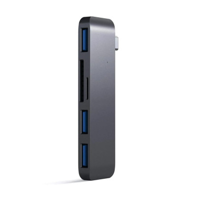 Мультипортовий адаптер Satechi Type-C USB Hub Space Gray (ST-TCUHM)