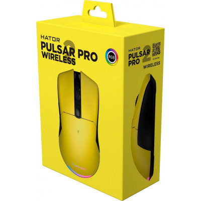 Миша HATOR Pulsar 2 Pro Wireless Yellow (HTM-532)