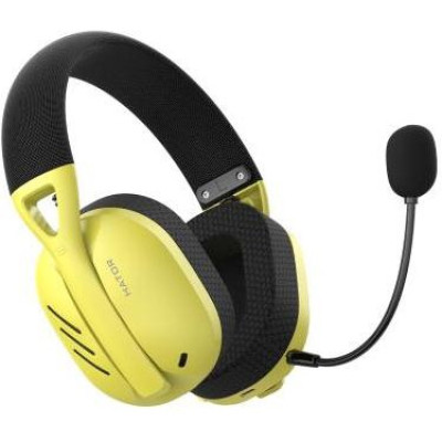 Навушники з мікрофоном HATOR Hyperpunk 2 Wireless Tri-mode Black/Yellow (HTA-857)