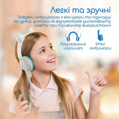 Навушники з мікрофоном Promate Panda Aqua (panda.aqua) Навушники з мікрофоном Promate Panda Aqua (panda.aqua)