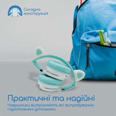 Навушники з мікрофоном Promate Panda Aqua (panda.aqua) Навушники з мікрофоном Promate Panda Aqua (panda.aqua)
