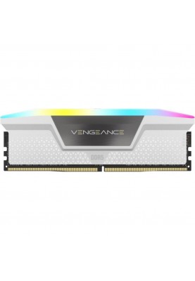 Пам'ять для настільних комп'ютерів Corsair 32 GB (2x16GB) DDR5 6000 MHz Vengeance RGB White (CMH32GX5M2D6000C36W)