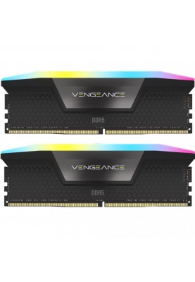 Пам'ять для настільних комп'ютерів Corsair 32 GB (2x16GB) DDR5 6400 MHz Vengeance RGB (CMH32GX5M2B6400C36)