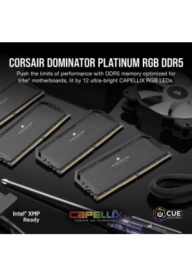 Пам'ять для настільних комп'ютерів Corsair 64 GB (2x32GB) DDR5 6000 MHz DOMINATOR PLATINUM RGB