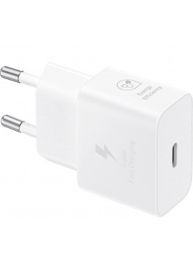 Зарядний пристрій Samsung 25W PD Power Adapter (з Type-C cable) White (EP-T2510XWE)