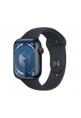 Смарт-годинник Apple Watch Series 9 GPS + Cellular 45mm Midnight Alu. Case w. Midnight S. Band - M/L (MRMD3)