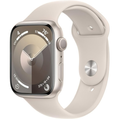 Смарт-годинник Apple Watch Series 9 GPS 41mm Starlight Aluminum Case w. Starlight Sport Band - S/M (MR8T3)