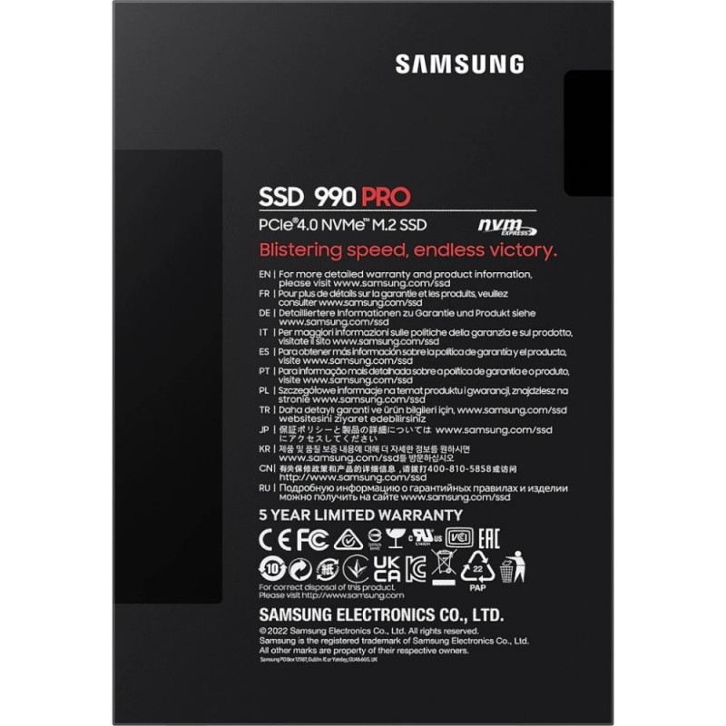 SSD накопичувач Samsung 990 PRO 4 TB (MZ-V9P4T0BW)