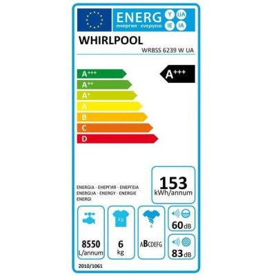 Пральна машина автоматична Whirlpool WRBSS 6239 W UA