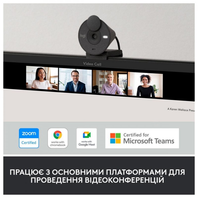 Веб-камера Logitech Brio 300 FHD Graphite (960-001436)