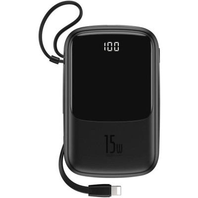 Зовнішній акумулятор (павербанк) Baseus Qpow 10000 mAh Black (PPQD-B01) Зовнішній акумулятор (павербанк) Baseus Qpow 10000 mAh Black (PPQD-B01)