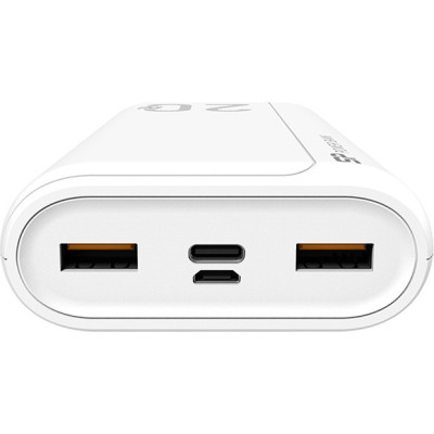 Зовнішній акумулятор (павербанк) Silicon Power QS15 20000mAh White (SP20KMAPBKQS150W)