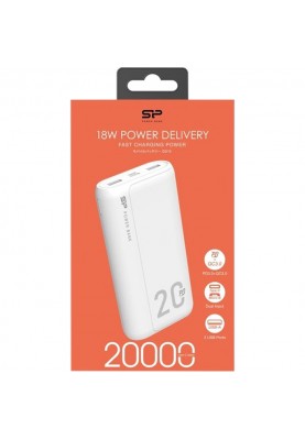 Зовнішній акумулятор (павербанк) Silicon Power QS15 20000mAh White (SP20KMAPBKQS150W)