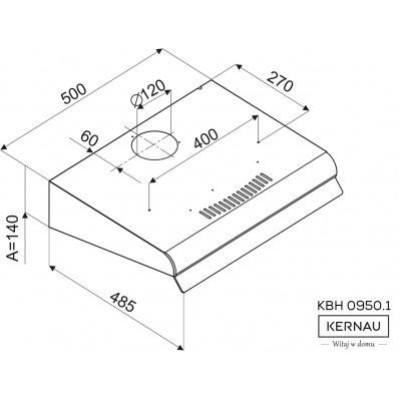 Витяжка плоска KERNAU KBH 0950.1 S