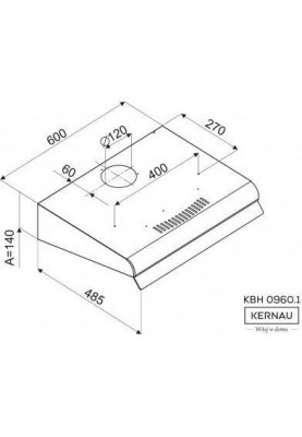 Витяжка плоска KERNAU KBH 0960.1 W