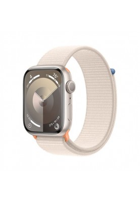 Смарт-годинник Apple Watch Series 9 GPS 45mm Starlight Aluminum Case w. Starlight Sport Loop (MR983)