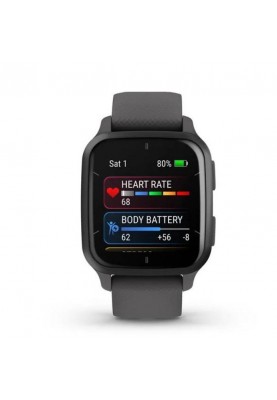 Смарт-годинник Garmin Venu Sq 2 Slate Aluminium Bezel with Shadow Grey Case and Silicone Band (010-02701-10)