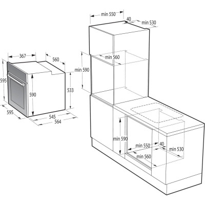 Духовка електрична Gorenje BSA6737E15X Духовка електрична Gorenje BSA6737E15X